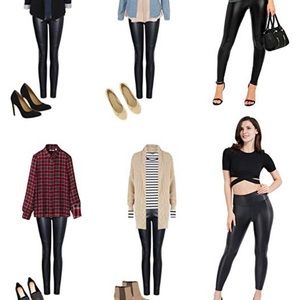 Black Faux Leather High Waisted Pant